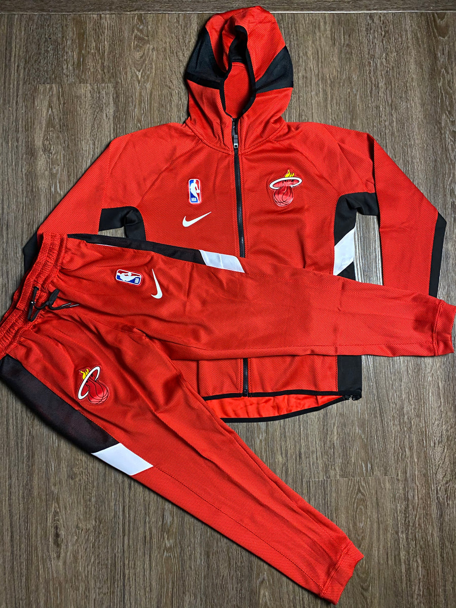 Miami Heat Red Nike Thermaflex Showtime Hoodie and Pants – NewJerseysPlug