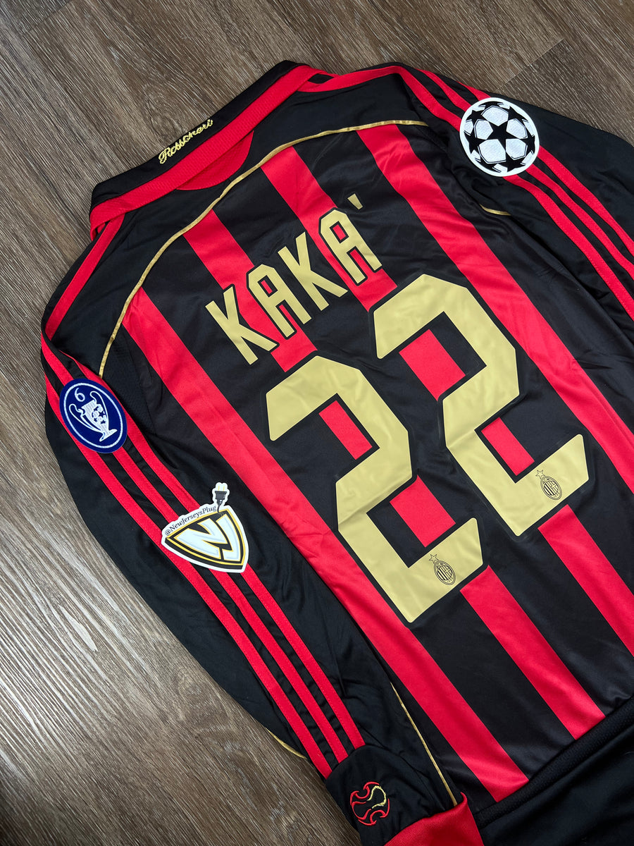 2006/07 AC Milan Kaka 22 Home Long Sleeve – NewJerseysPlug