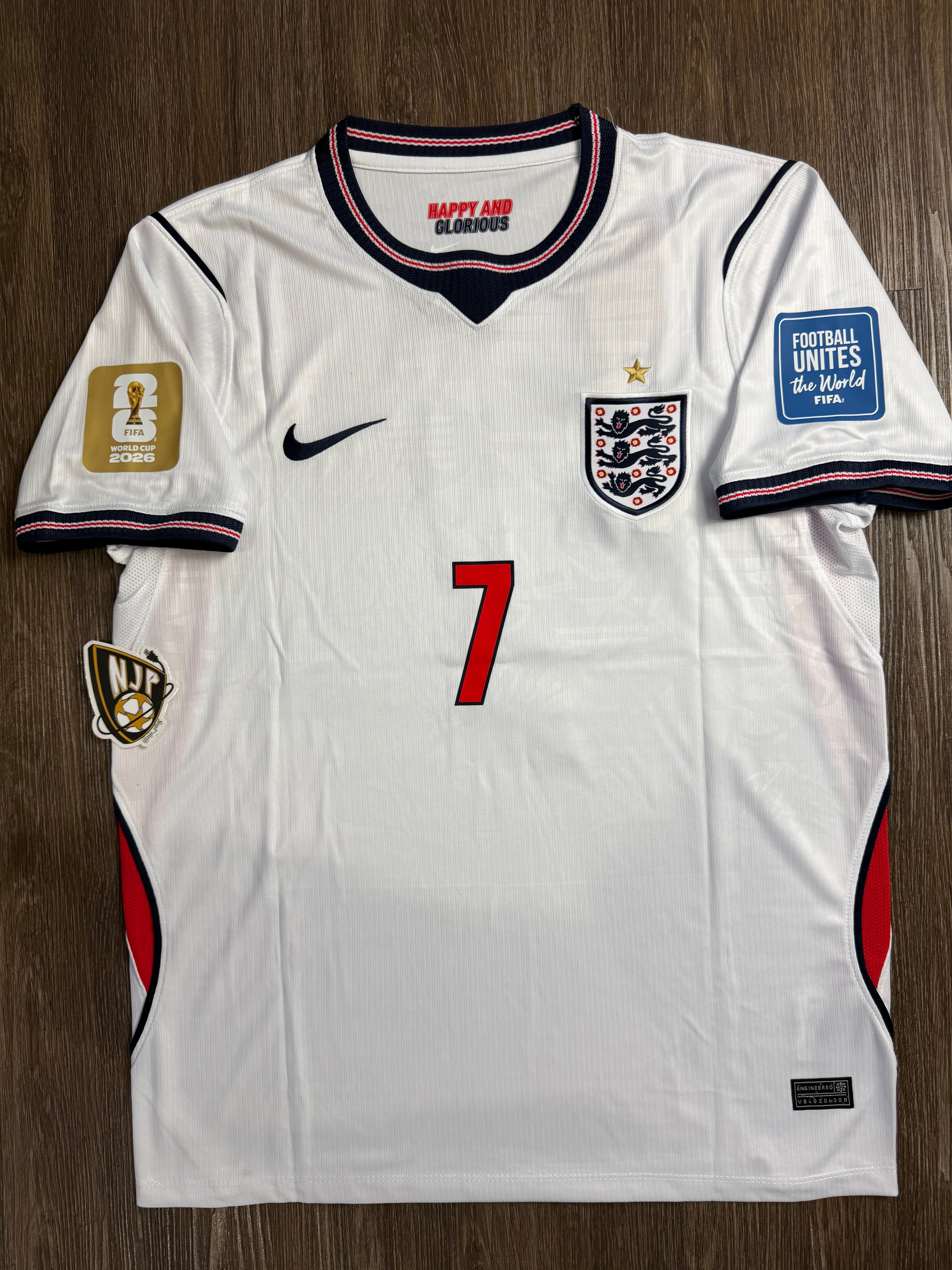 2026 England Bukayo Saka Home Jersey