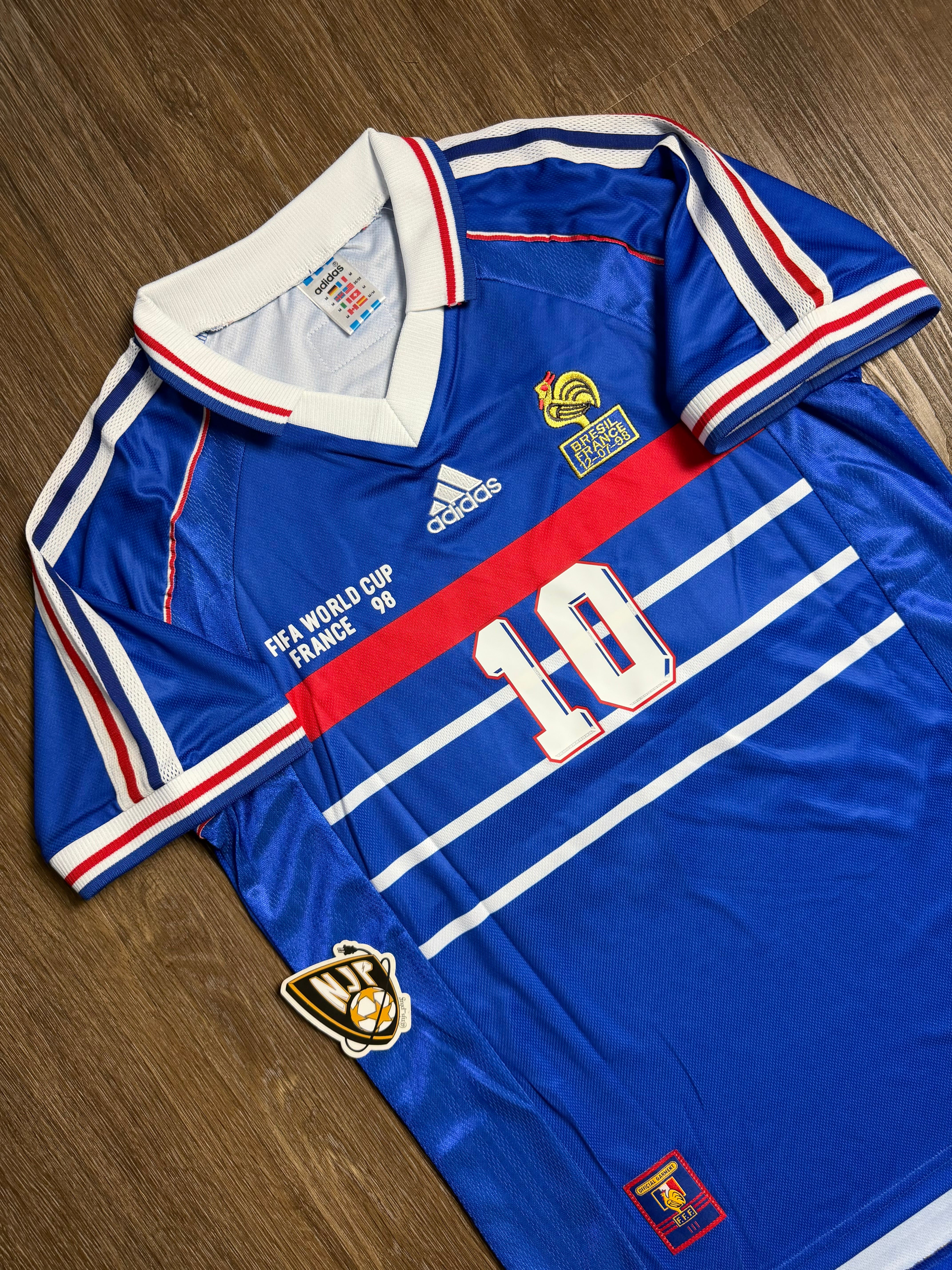 98 France Zidane Home Jersey