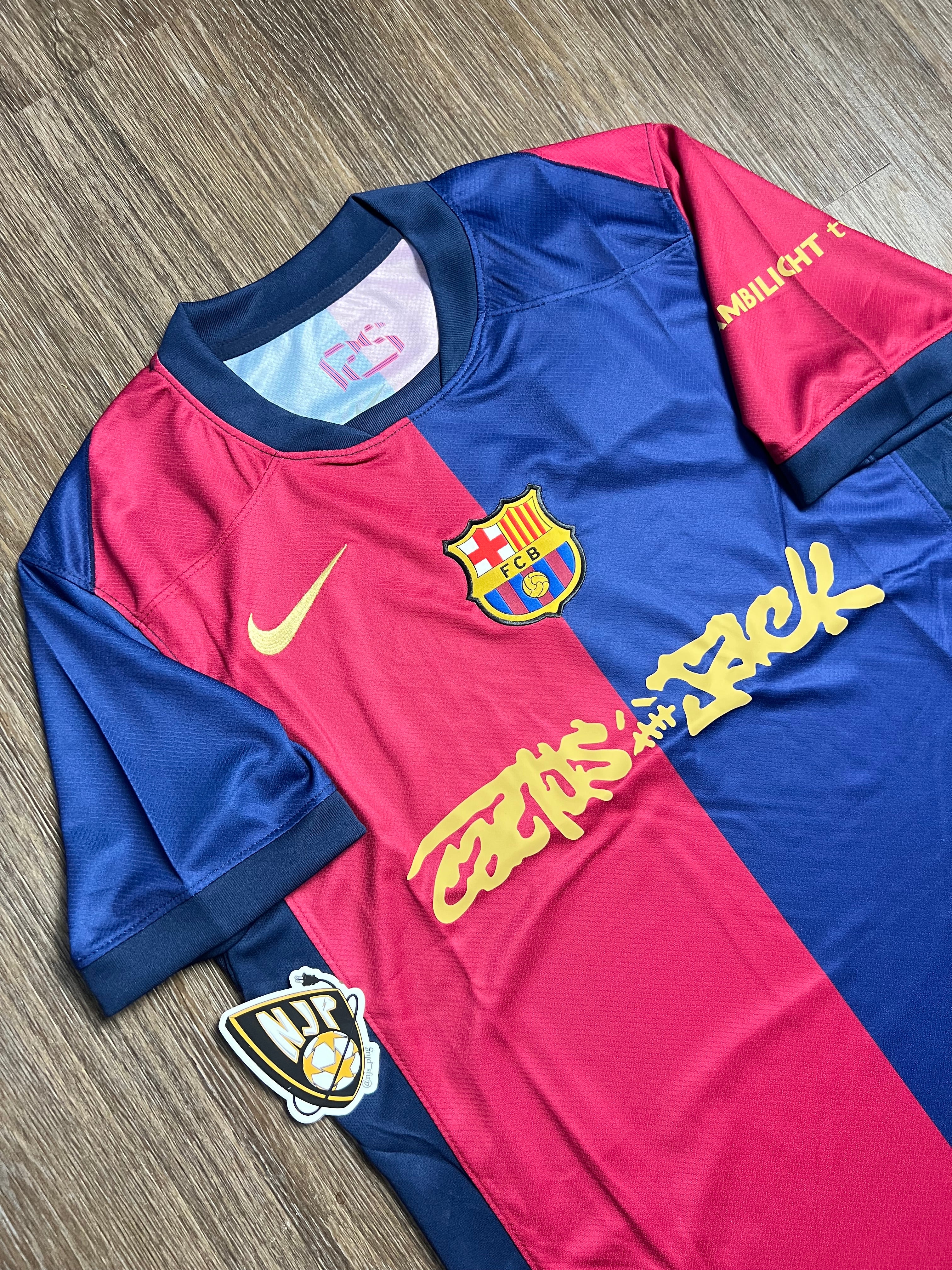 Barca × Travis Scott 24/25 ホームユニフォームLサイズ Barcelona x Travis Scott 24/25 Stadium Men's Home Shirt