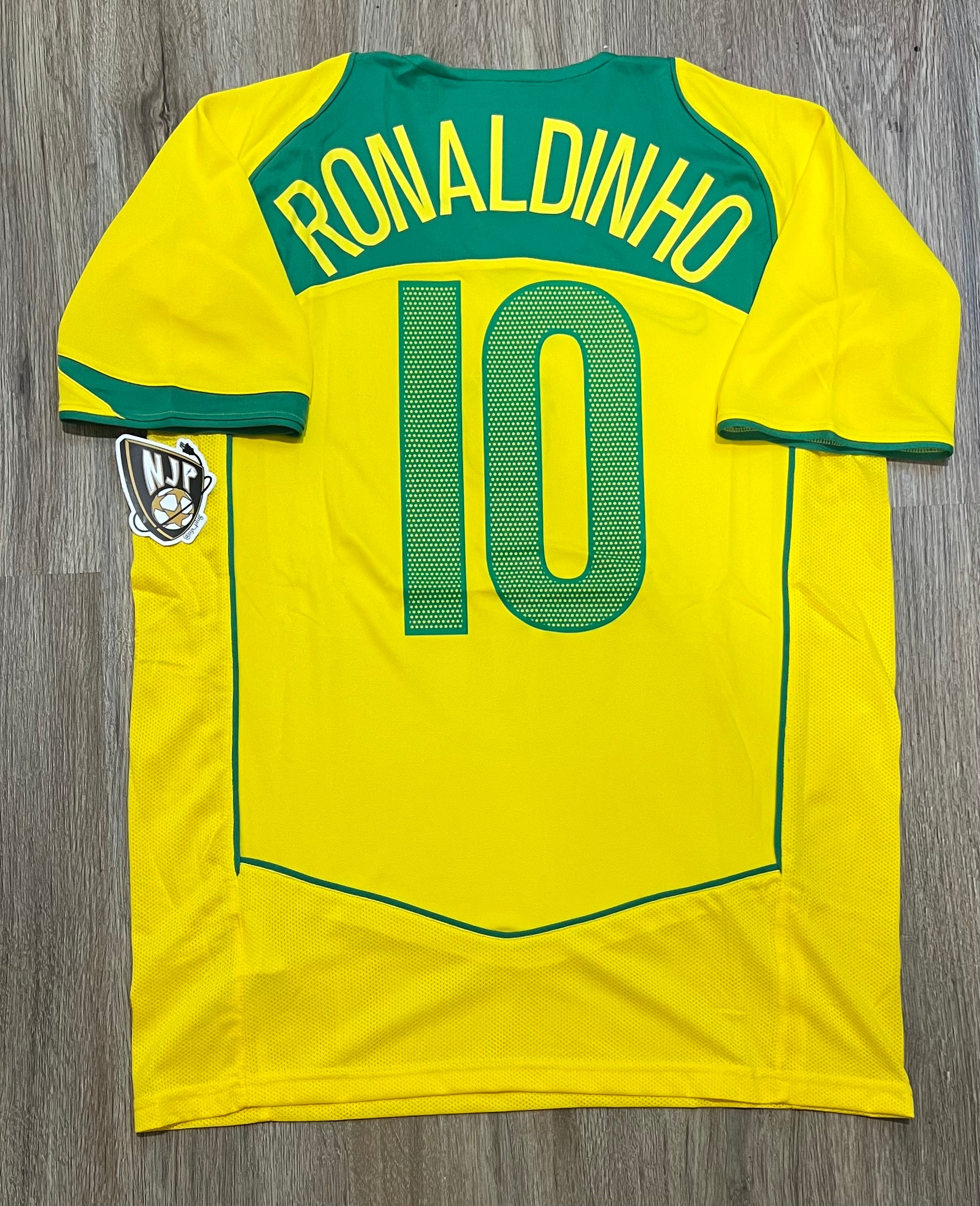 2004 Brazil Ronaldinho Home Jersey