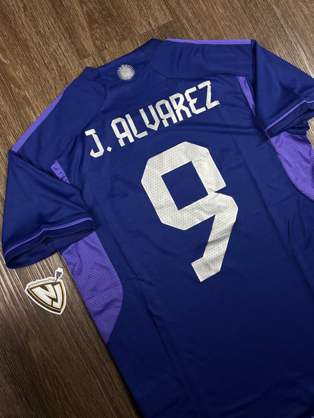 adidas Argentina Julian Alvarez Three Star Home Jersey w/ World Cup Ch -  Soccer Wearhouse