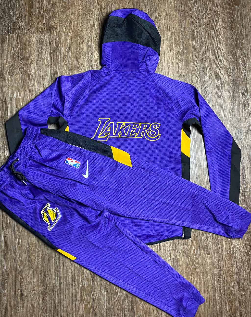 Los Angeles Lakers Nike Purple Showtime ThermaFlex Hoodie with Pants