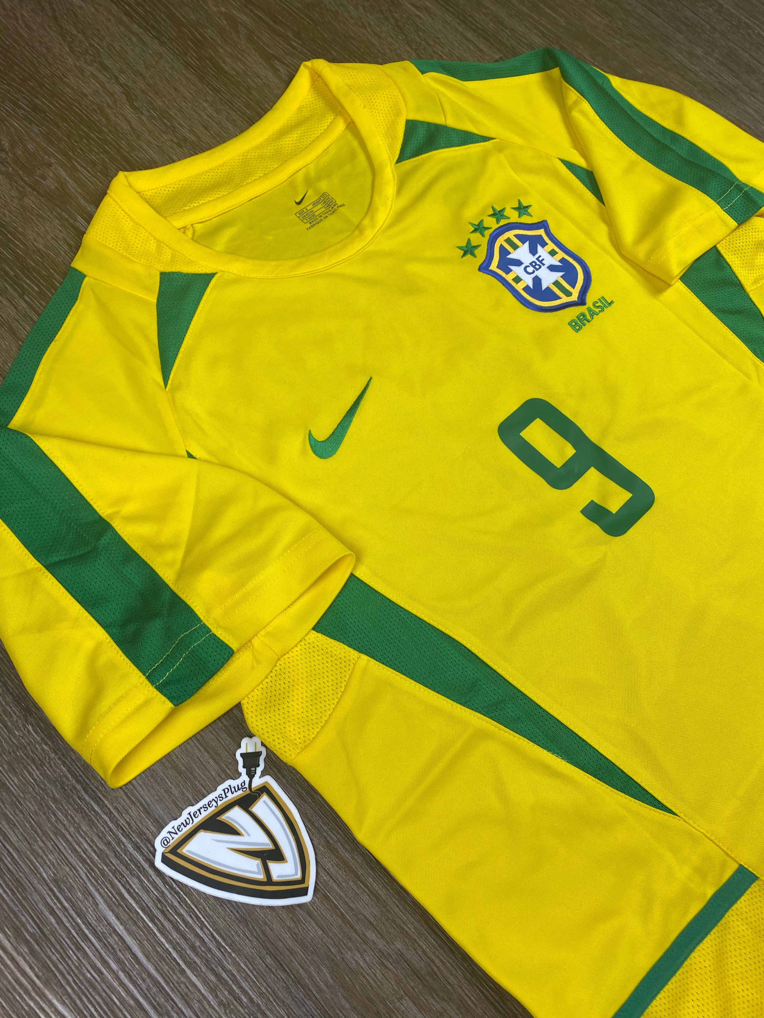 2002 Brazil Ronaldo 9 Home Jersey