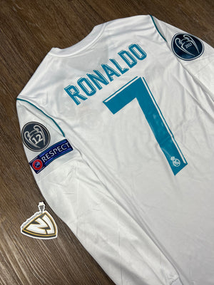 17/18 Adidas Real Madrid Cristiano Ronaldo 7 with Champions League Badges