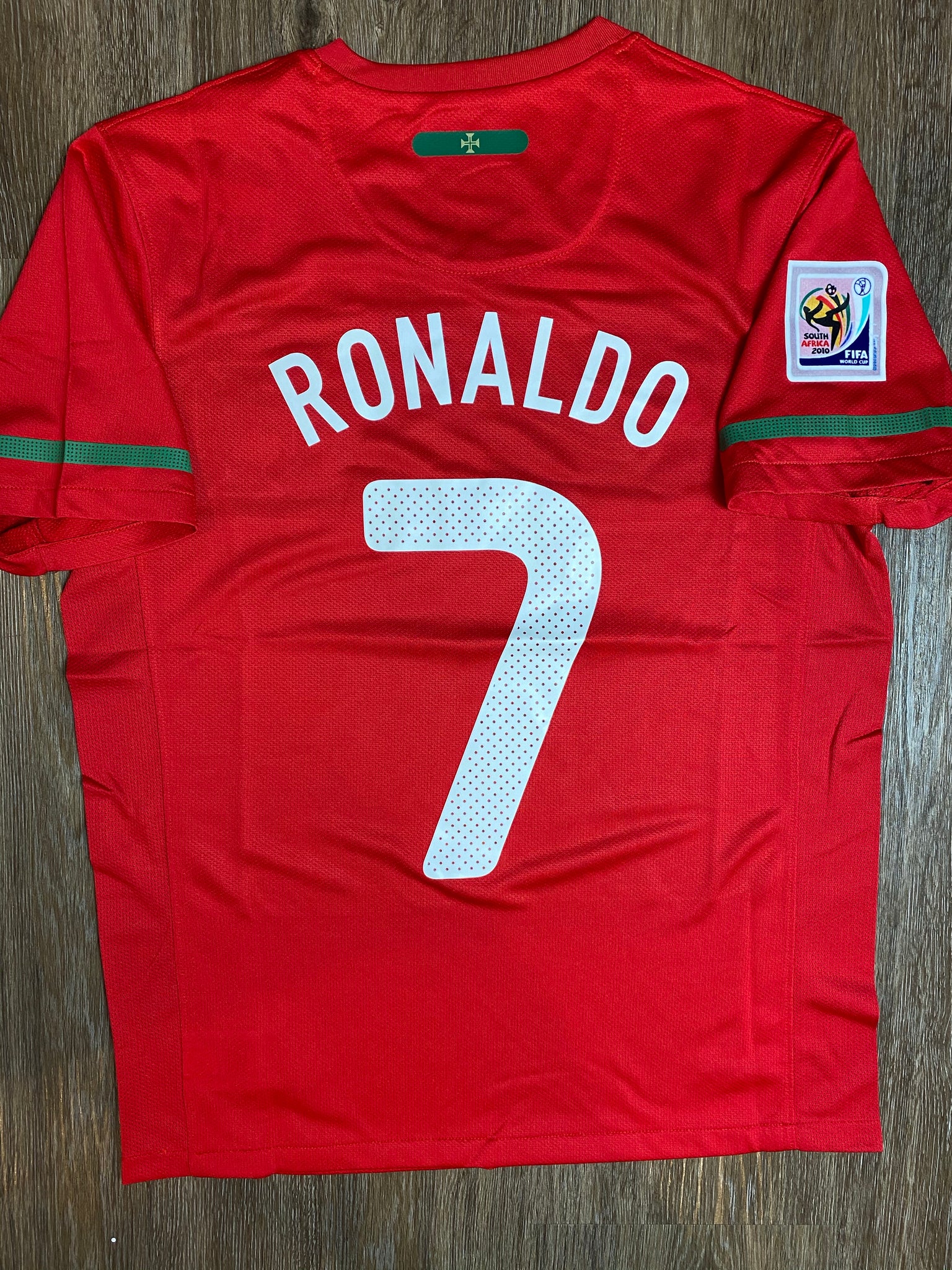 Portugal Cristiano Ronaldo 7 Home Jersey w/ World Cup badges