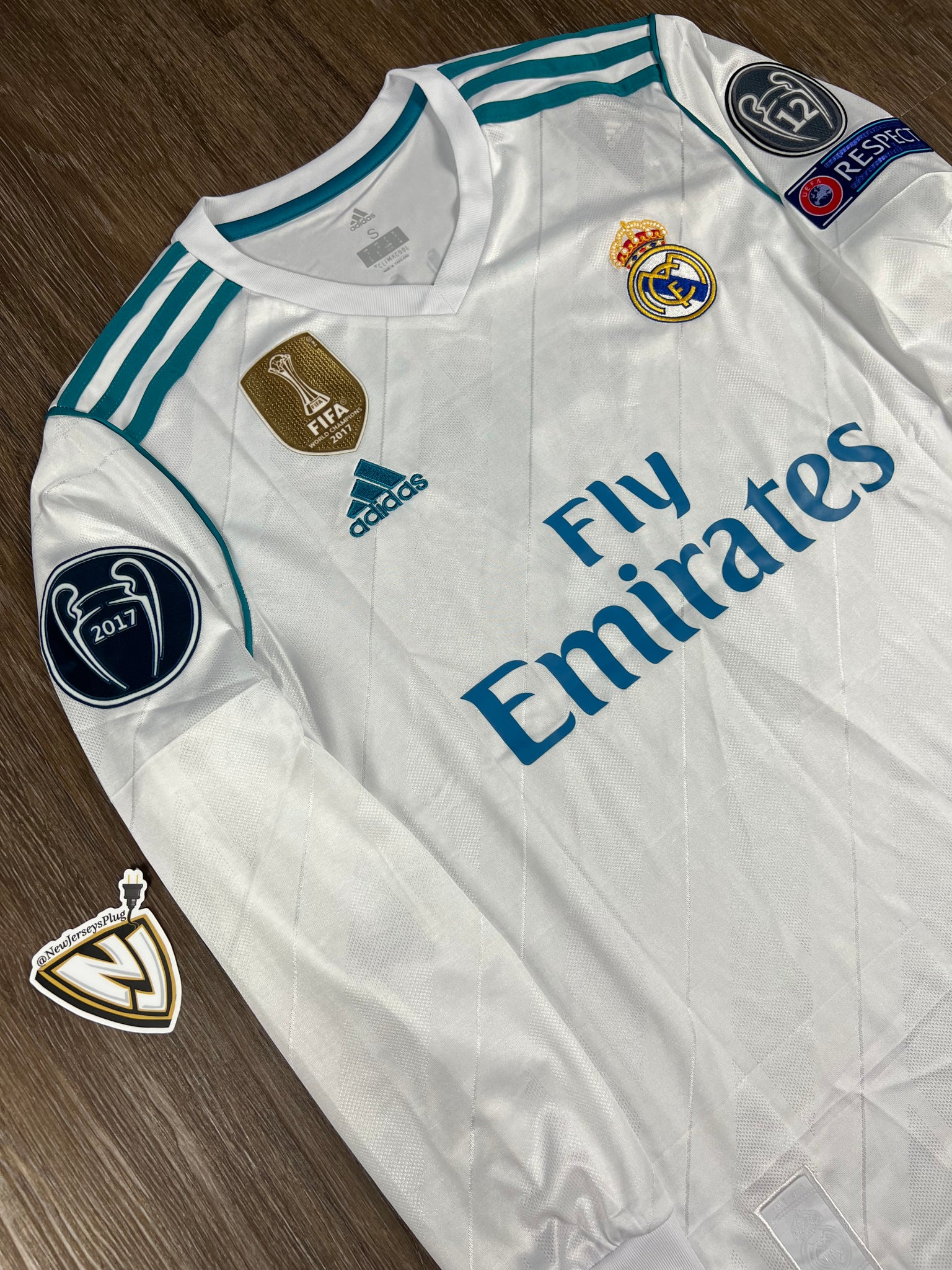 Cristiano Ronaldo Real Madrid 2016 2017 UEFA Home Long Sleeve