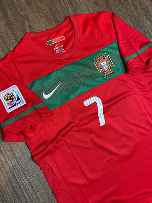 Portugal Cristiano Ronaldo 7 Home Jersey w/ World Cup badges