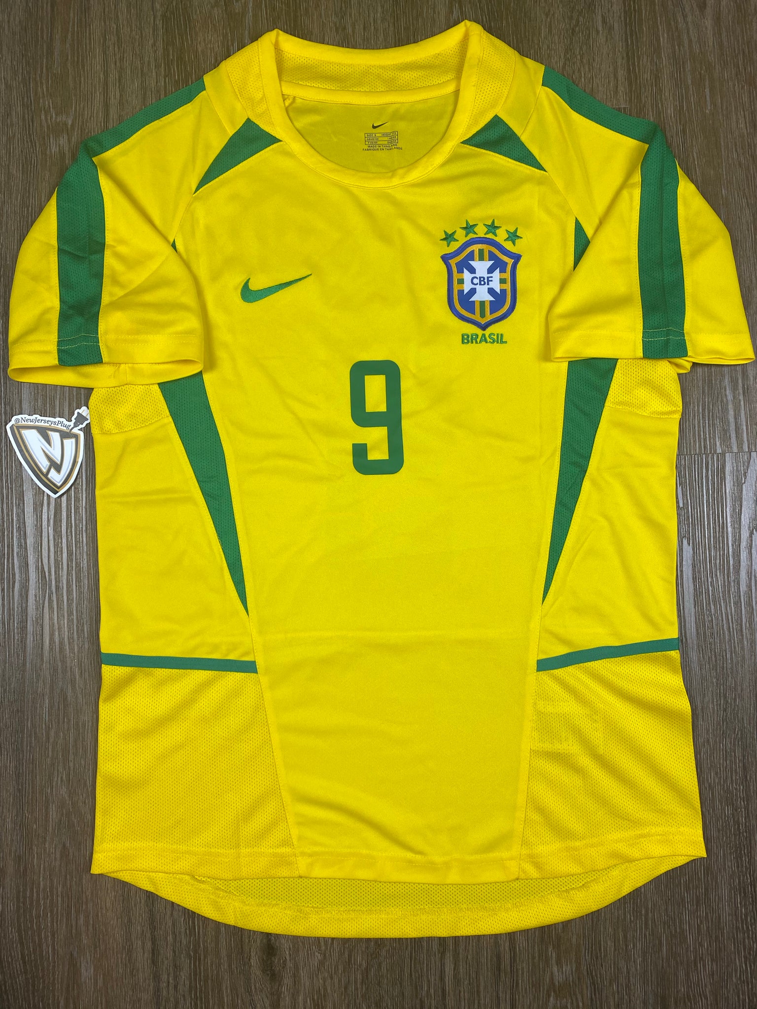 2002 Brazil Ronaldo 9 Home Jersey
