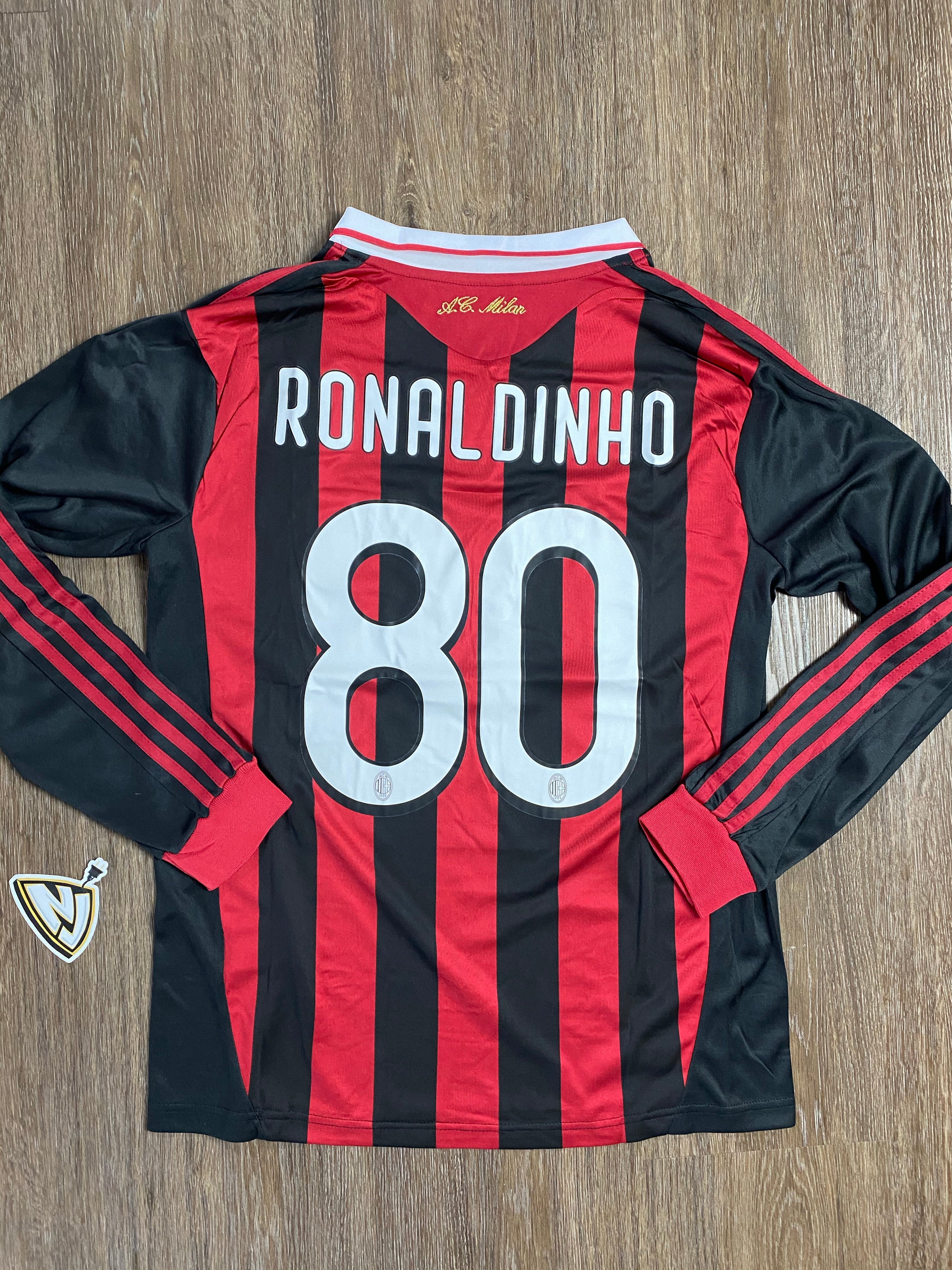 2009/10 AC Milan Ronaldinho 80 Home Jersey